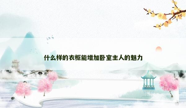 什么样的衣柜能增加卧室主人的魅力