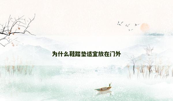 为什么鞋踏垫适宜放在门外