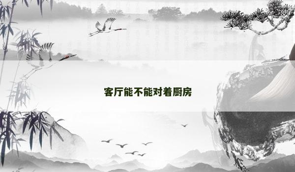客厅能不能对着厨房