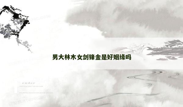 男大林木女剑锋金是好姻缘吗