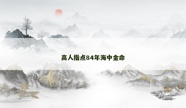 高人指点84年海中金命