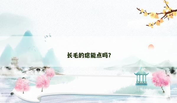 长毛的痣能点吗？