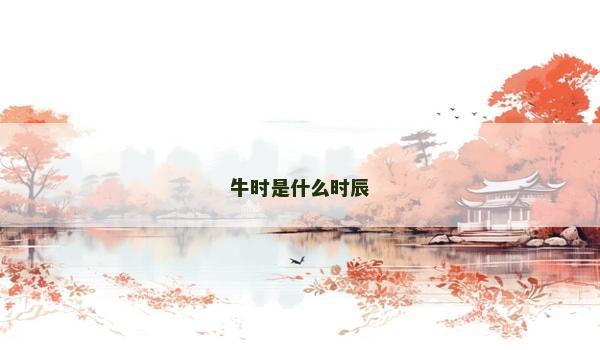 牛时是什么时辰
