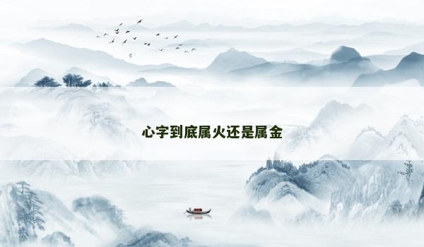 心字到底属火还是属金