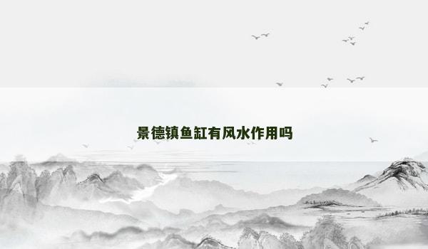 景德镇鱼缸有风水作用吗