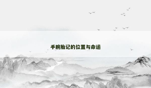 手腕胎记的位置与命运