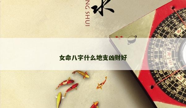 女命八字什么地支凶财好
