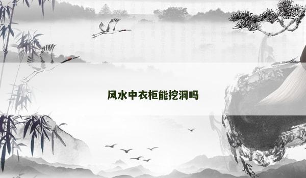 风水中衣柜能挖洞吗
