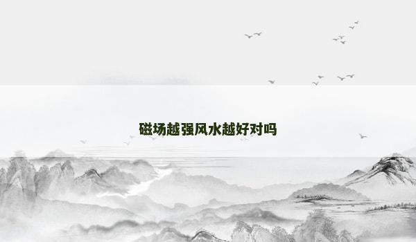 磁场越强风水越好对吗