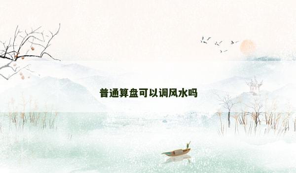 普通算盘可以调风水吗