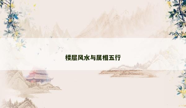 楼层风水与属相五行